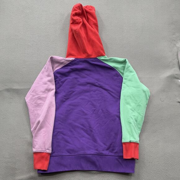 Teddy Fresh Hoodie Mens Small Colorblock Pullover Geometric Graphic Sweatshirt - Picture 2 of 10
